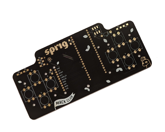 A black circuit board for a game console with copper wiring.